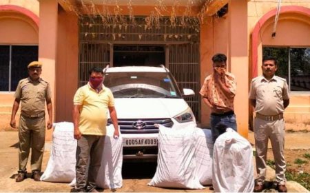 କାର୍‌ରୁ ୧୩୦ କିଲୋ ଗଞ୍ଜେଇ ଜବତ, ଦୁଇ ଅଭିଯୁକ୍ତ ଗିରଫ