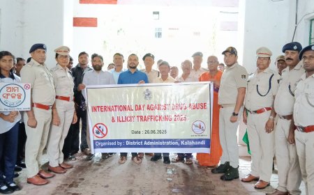 ଭବାନୀପାଟଣାଠାରେ ଆନ୍ତର୍ଜାତିକ ନିଶାଦ୍ରବ୍ୟ ସେବନ କାରବାର ଓ  ଅବୈଧ ଚାଲାଣ ବିରୋଧ ଦିବସ -୨୦୨୫