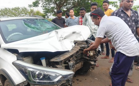 ୨୬ ନମ୍ବର ଜାତୀୟ ରାଜପଥରେ କାର ଓ ବାଇକ ମଧ୍ୟରେ ମୁହାଁମୁହିଁ ଧକା