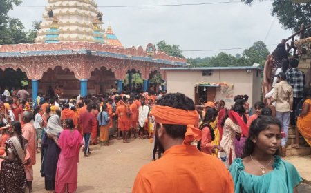 ଚନ୍ଦନଧାରା ଶୈବ ପୀଠରେ ବୋଲବମ ଭକ୍ତଙ୍କ ପ୍ରବଳ ଭିଡ ।