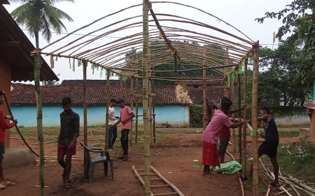 ଗଣେଶ ପୂଜା ପାଇଁ  ଜୋର ଧରିଛି ପ୍ରସ୍ତୁତି |ମଣ୍ଡପ ଓ ମୂର୍ତ୍ତି ନିର୍ମାଣରେ ବ୍ୟସ୍ତ ଗ୍ରାମାଞ୍ଚଳର ଯୁବଗୋଷ୍ଠୀ ।