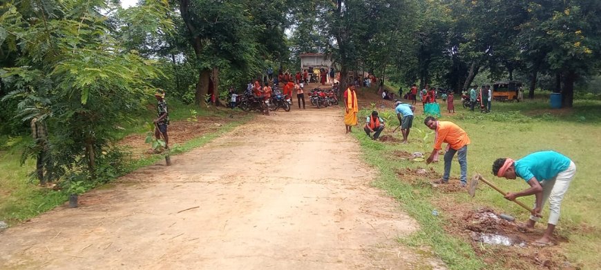 ଝରିଗାଁ ମୃତିକା ସଂରକ୍ଷଣ ବିଭାଗ ପକ୍ଷରୁ ପଳସଗାଁ ନୀଳକଣ୍ଠେଶ୍ଵର ଶିବ ମନ୍ଦିର ଚତୁର୍ପାଶ୍ୱରେ ବୃକ୍ଷ ରୋପଣ ।