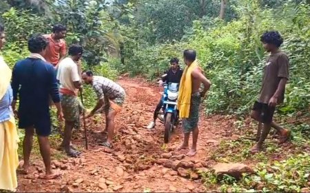 ନିଜସ୍ୱ ଖର୍ଚ୍ଚରେ ରାସ୍ତା ମରାମତି କଲେ ଗ୍ରାମବାସୀ ।