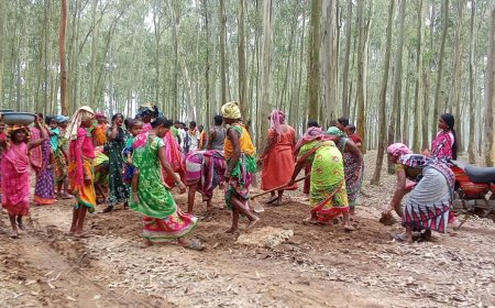 ଶୁଣିଲାଣି ପ୍ରଶାସନ, ଗ୍ରାମ ଫାଣ୍ଠି ଟଙ୍କାରେ ଏକ କିଲୋମିଟର ରାସ୍ତା ମରାମତି କଲେ ଗ୍ରାମବାସୀ ।