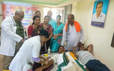 ବିଜେପି ପକ୍ଷରୁ ରକ୍ତଦାନ ଶିବିର  ଅନୁଷ୍ଠିତ ।