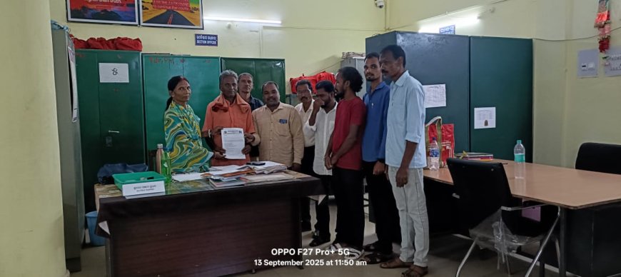 ମହାମହିମ ରାଷ୍ଟ୍ରପତିଙ୍କ ଉଦ୍ଦେଶ୍ୟରେ ଭାରତ ମୁକ୍ତି ମୋର୍ଚ୍ଚା ତରଫରୁ ତହସିଲ ଦାର ଙ୍କୁ ଦାବିପତ୍ର   ।