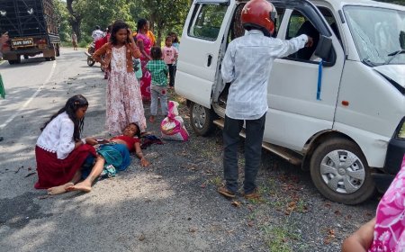 ଫେରୁଥିବାବେଳେ ଦୁର୍ଘଟଣା ୬ ଆହତ ।