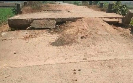 ଭଙ୍ଗା ପୋଲ ଉପରେ ଜୀବନ କୁ ବାଜି ଲଗାଇ ଯାତାୟତ କରୁଛନ୍ତି ଲୋକେ।