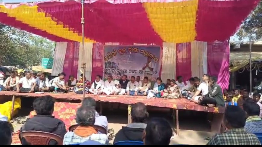 ମକା ଧାନ ଦରବୃଦ୍ଧି ନେଇ ରାଜରାସ୍ତାକୁ ଓହ୍ଲାଇଲେ ଚାଷୀ। ଚାଷୀ ସଂଘ ର ସପ୍ତାହ ବ୍ୟାପୀ ଆନ୍ଦୋଳନ ଚେତାବନୀ।