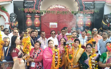 ବିଭିନ୍ନ ପୀଠରୁ ପହଞ୍ଚିଲା ପବିତ୍ର ମଶାଲ  ମୁଖ୍ୟ ମଞ୍ଚରେ ସ୍ଥାପନ ପାଇଁ ବିଶାଳ ଶୋଭାଯାତ୍ରା