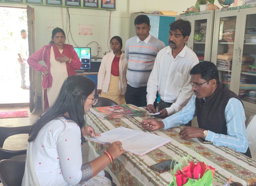 ଝରିଗାଁ ଗୋଷ୍ଠୀ ଶିକ୍ଷା ଅଧିକାରୀଙ୍କ ତେଲନଦୀ ପଂଚାୟତକୁ ଅଚାନକ ଗସ୍ତ ।