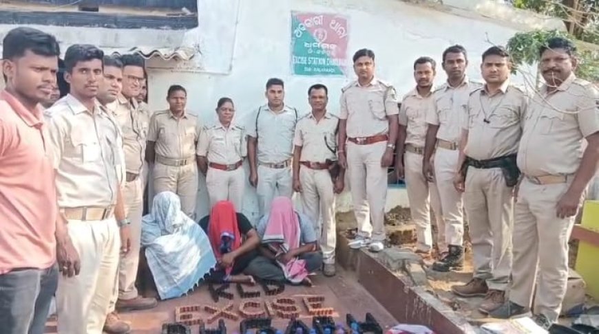 ନକଲି ମଦ, ପ୍ରସ୍ତୁତି ସାମଗ୍ରୀ ଶହ ତିନି ଗିରଫ