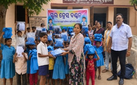 ସରକାରୀ ପ୍ରାଥମିକ ବିଦ୍ୟାଳୟ କୁର୍ଲୁପଡ଼ା ରେ ଛାତ୍ରଛାତ୍ରୀଙ୍କୁ ସ୍କୁଲ ଡ୍ରେସ  ବଣ୍ଟନ