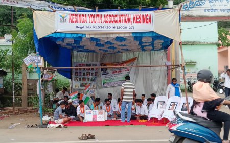ନିଟ୍‌ ପ୍ରଶ୍ନପତ୍ର ଲିକ୍‌କୁ ନେଇ କେସିଙ୍ଗାରେ ଛାତ୍ର ଆକ୍ରୋଶ, ବ୍ଲକ୍‌ କାର୍ଯ୍ୟାଳୟ ସମ୍ମୁଖରେ ପ୍ରତିବାଦ ଓ ୪ ଦଫା ଦାବିପତ୍ର ପ୍ରଦାନ