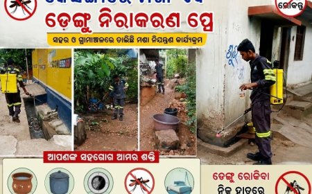 ଷ୍ଟାରନ୍ୟୁଜ ଓଡ଼ିଶା ର ଖବର ପରେ ସକ୍ରିୟ ହେଲା କେସିଙ୍ଗା ଏନ୍‌ଏସି, ୧୨ଟି ୱାର୍ଡରେ ମଶାନାଶକ ସ୍ପ୍ରେ ଓ ସଚେତନତା ଅଭିଯାନ